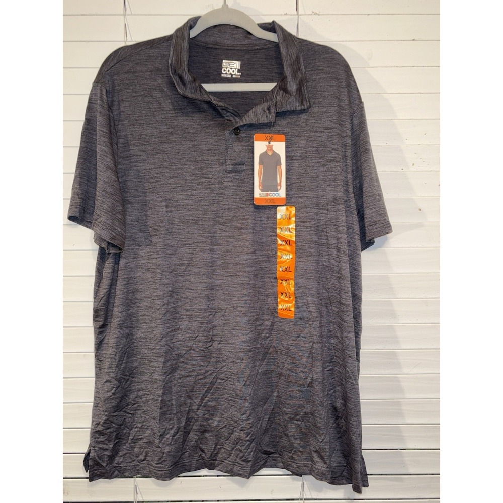 NWT 32‎ Degree Cool Gray  Mens Short Sleeve Polo Shirt - Size XXL
